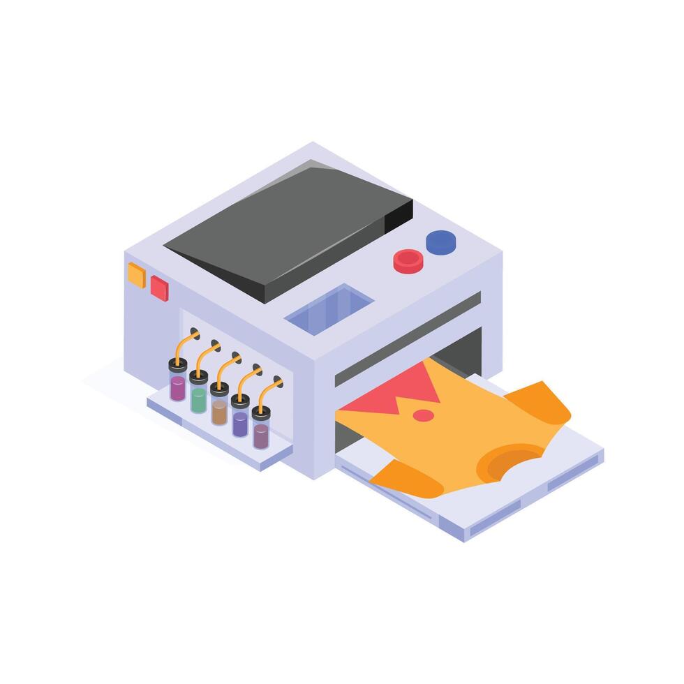 Take a look at this amazing icon of shirt printer in modern style vector
