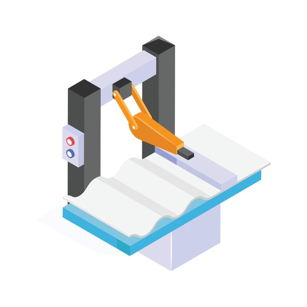 automatizado dispositivo para creando 3d objetos capa por capa vector