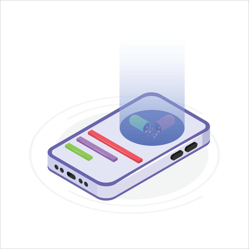 A portable device for scanning and identifying medications instantly vector