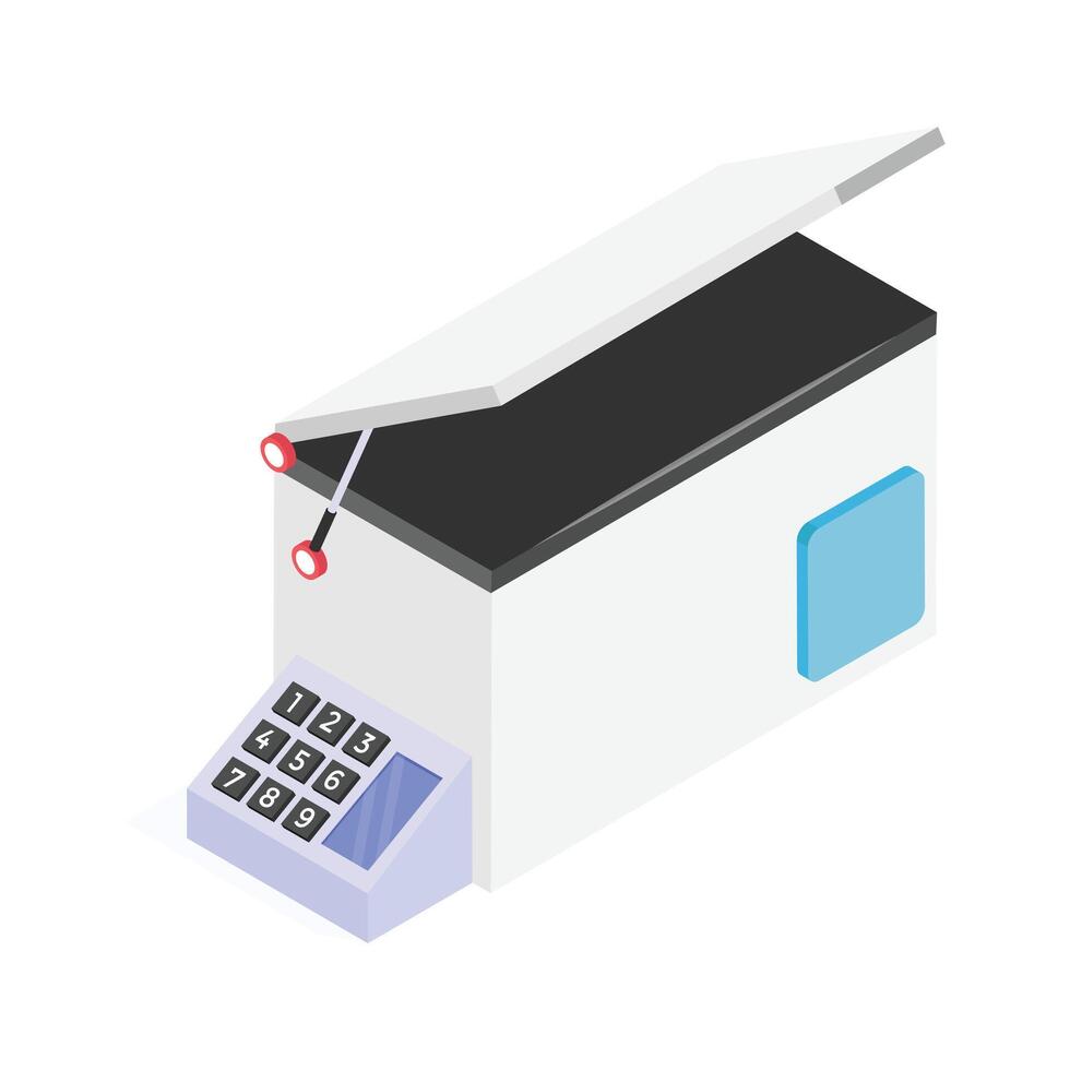 Vacuum sealed printer for sensitive material printing vector