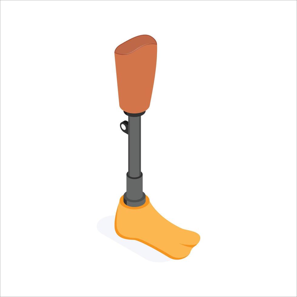 Advanced prosthetic limb for mobility and medical rehabilitation vector