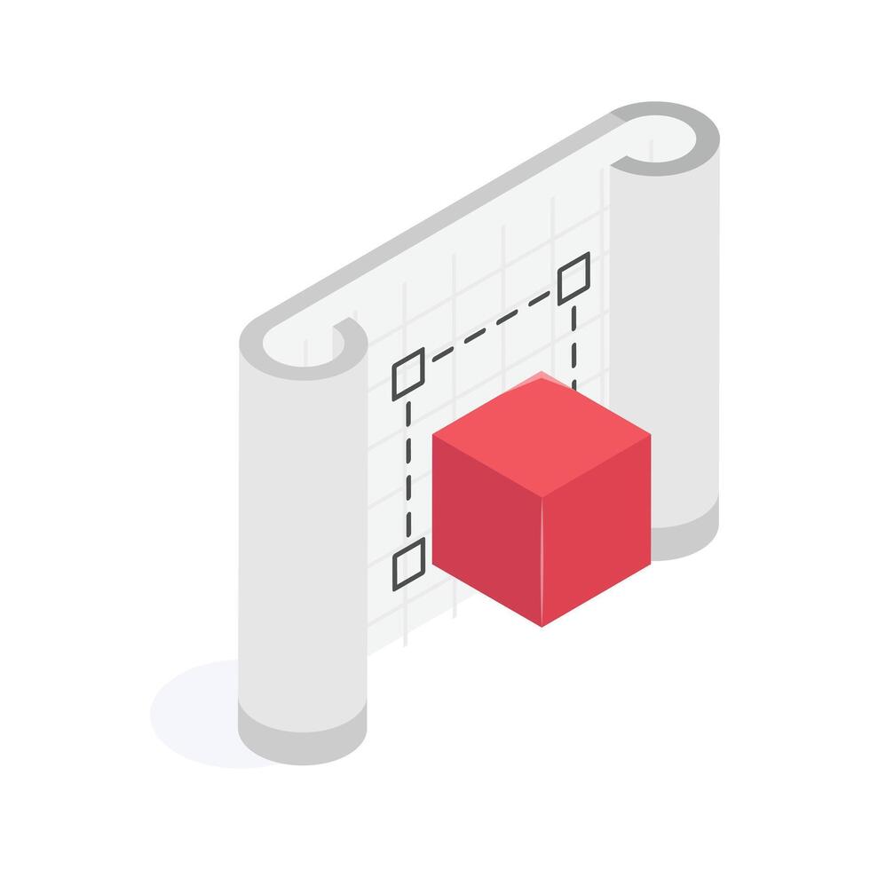 Digital representation of a 3D model for manufacturing or printing vector