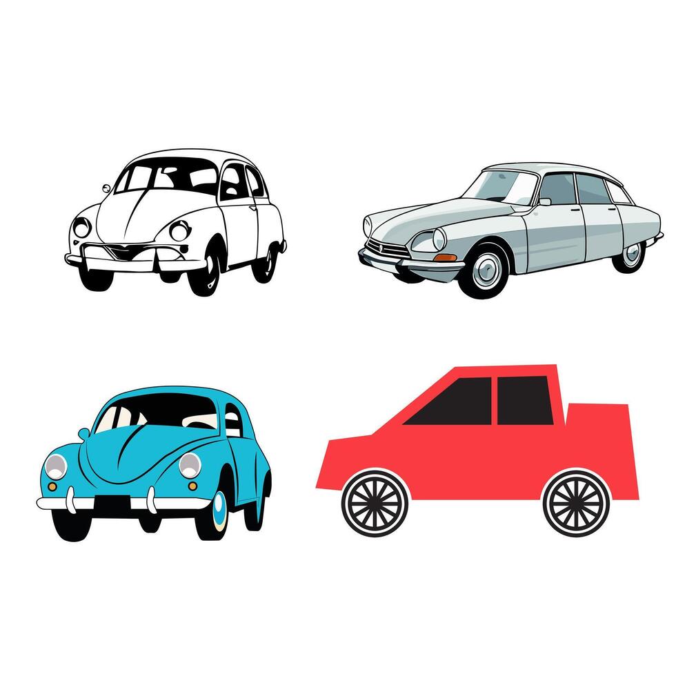 The illustration of car concept template. vector