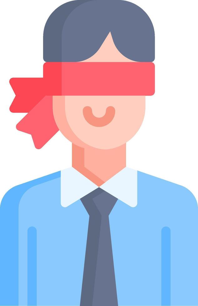 A man wearing a blindfold on his head vector