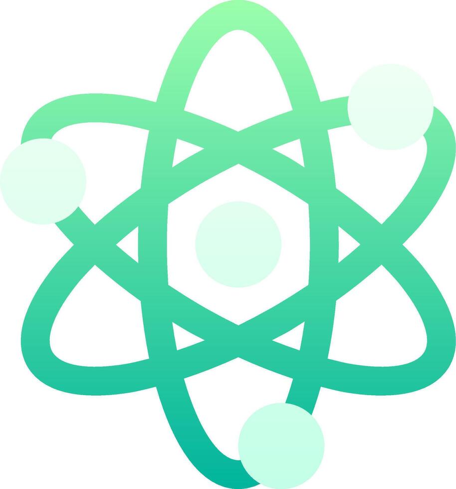 An atom symbol with a circle around it vector