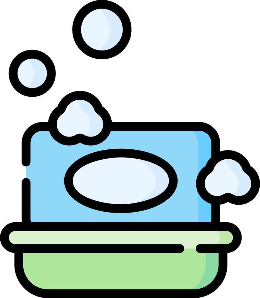 Soap and water icon vector