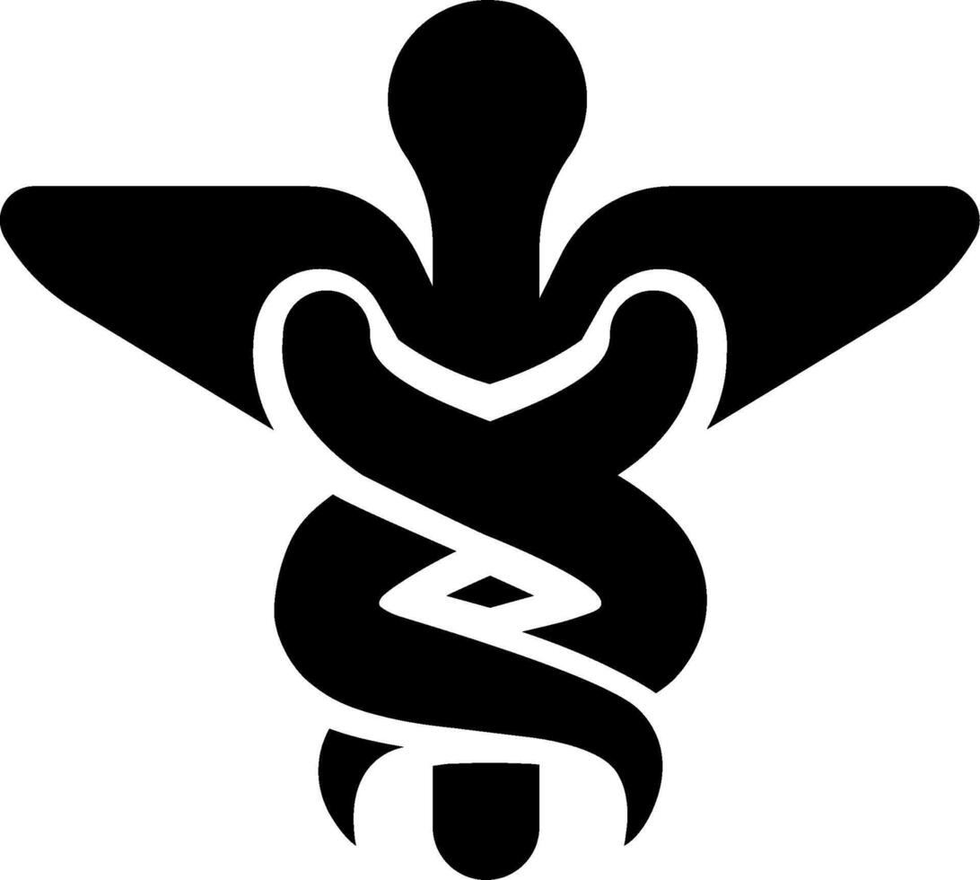 A black and white medical symbol vector