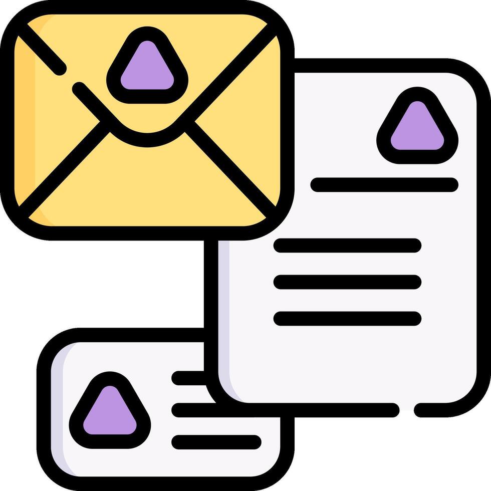 Email and envelope icon illustration vector