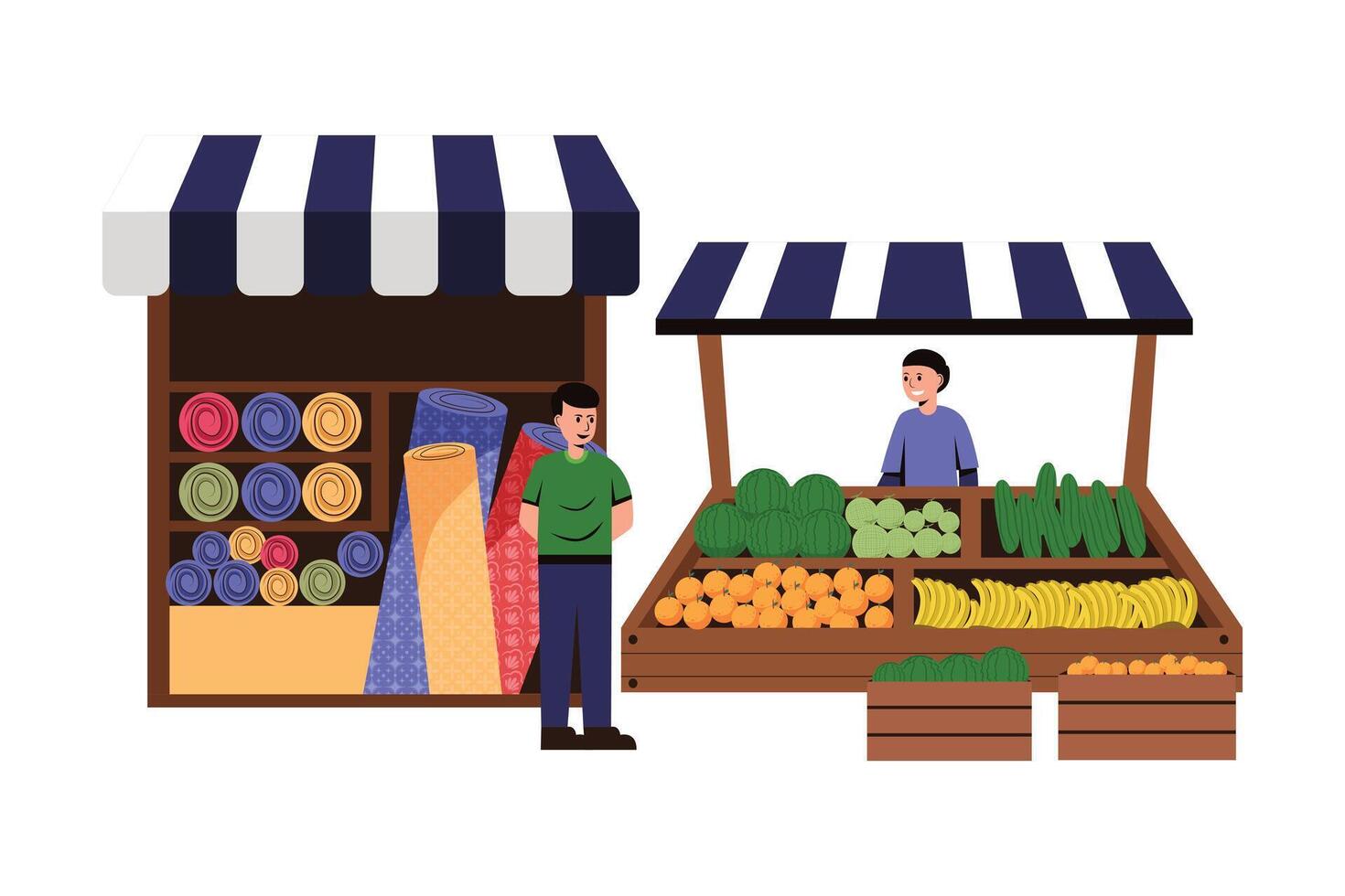 Illustration of a Local Market vector