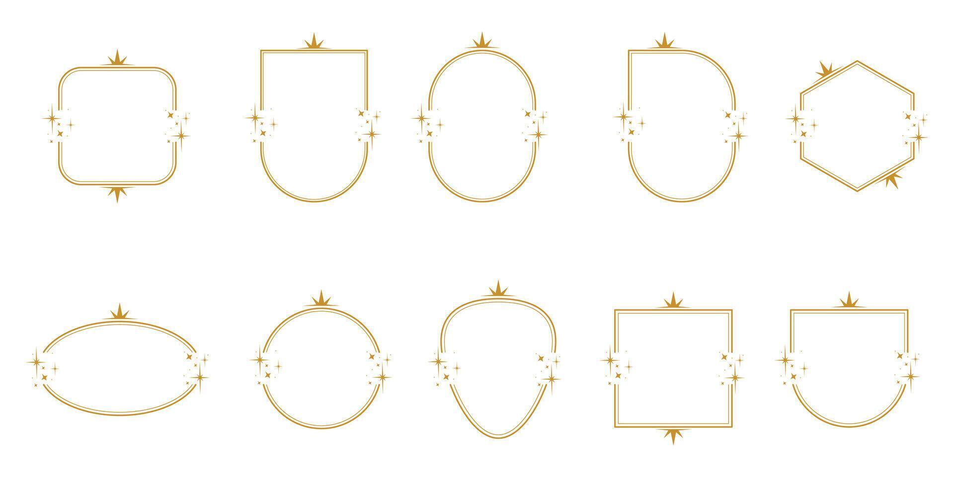 Elegant Decorative Frame with Stars vector