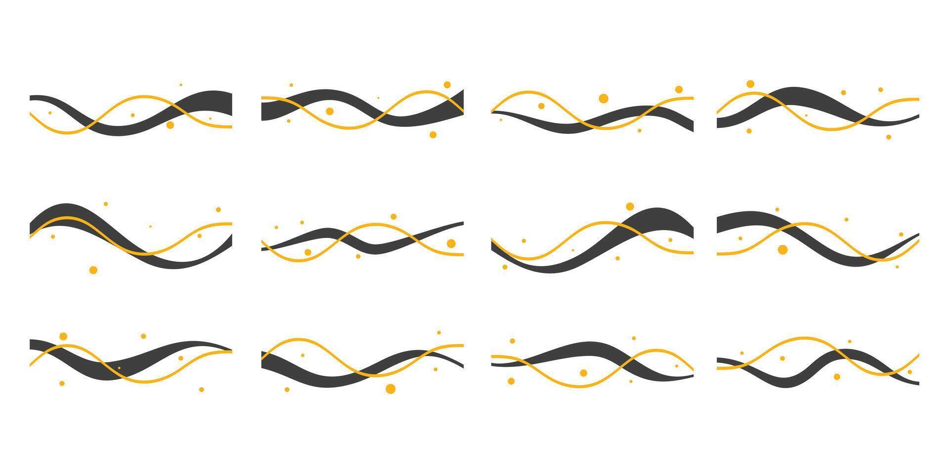 Aesthetic Wave Shape Illustration vector