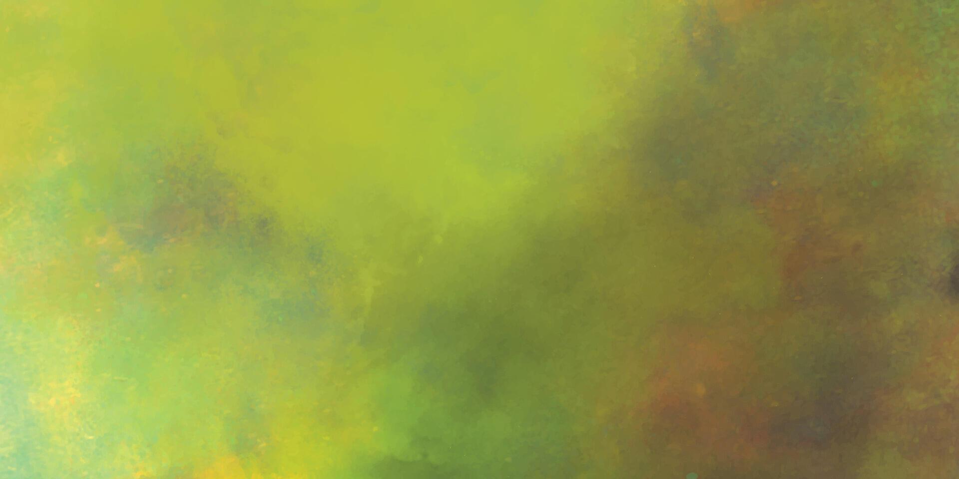 Abstract Watercolor Background with Green and Yellow Tones vector