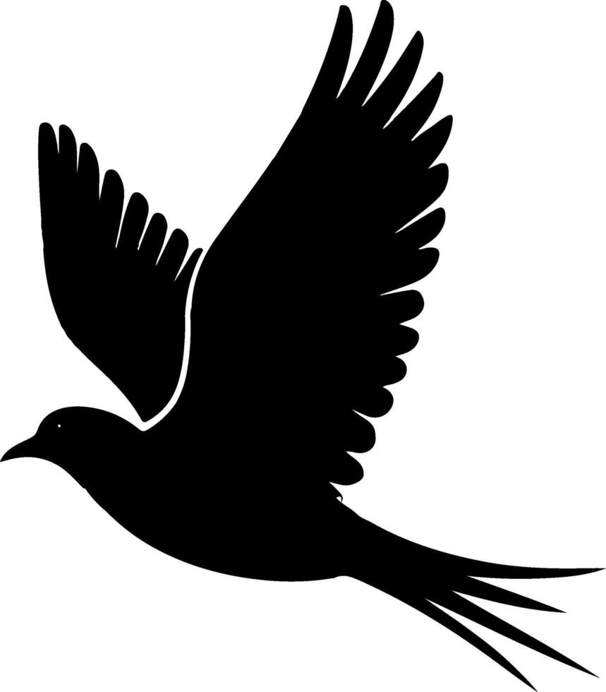 A bird Flying silhouette vector