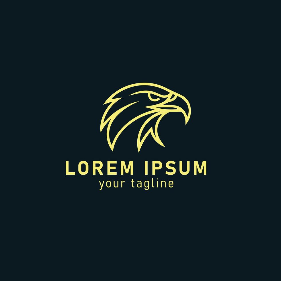 Fierce Gaze Eagle logo The Ultimate Symbol of Focus and Strength vector