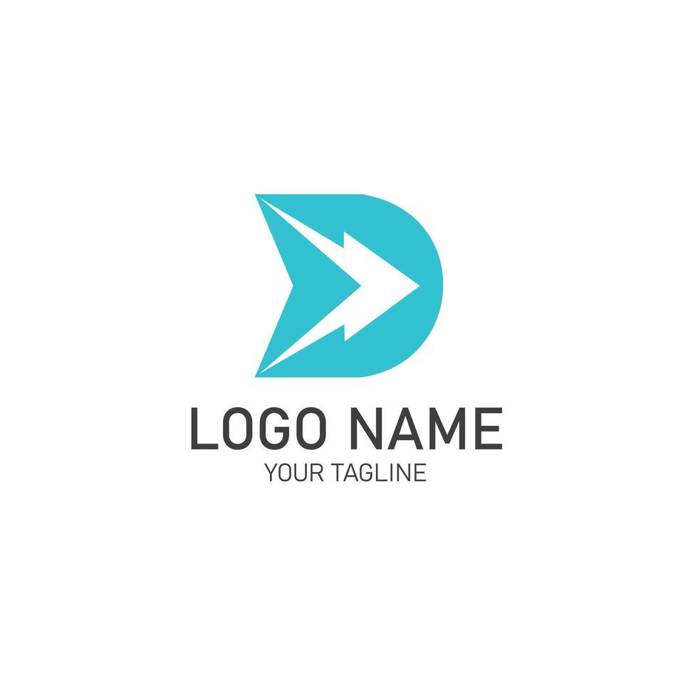 Logo consisting of an abstract text using the letter D vector