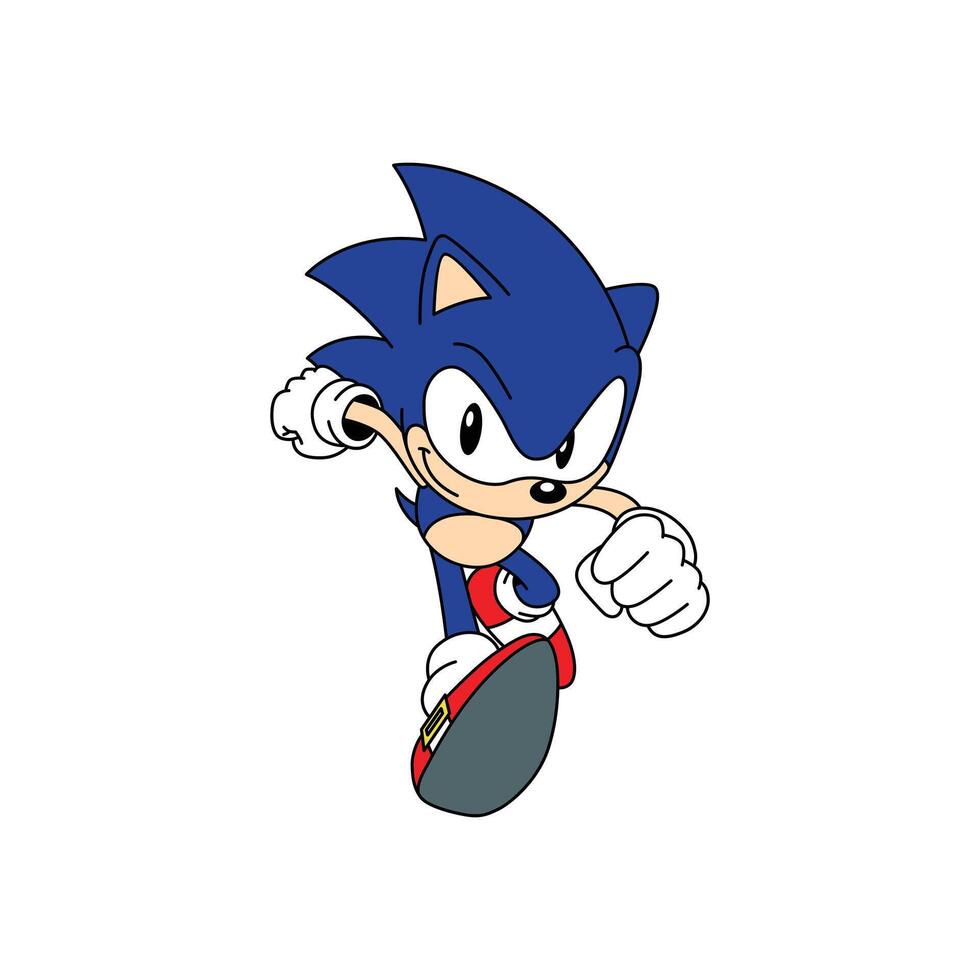 Blue Sonic Run vector