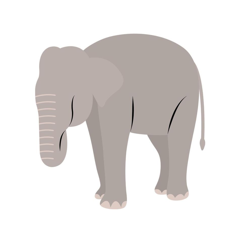 Faceless Illustration Of Elephant Animal vector