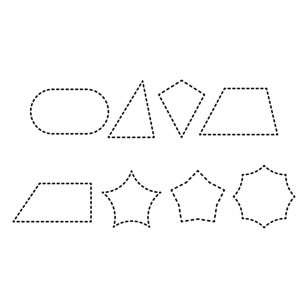 Shape Tracing Line Collection vector