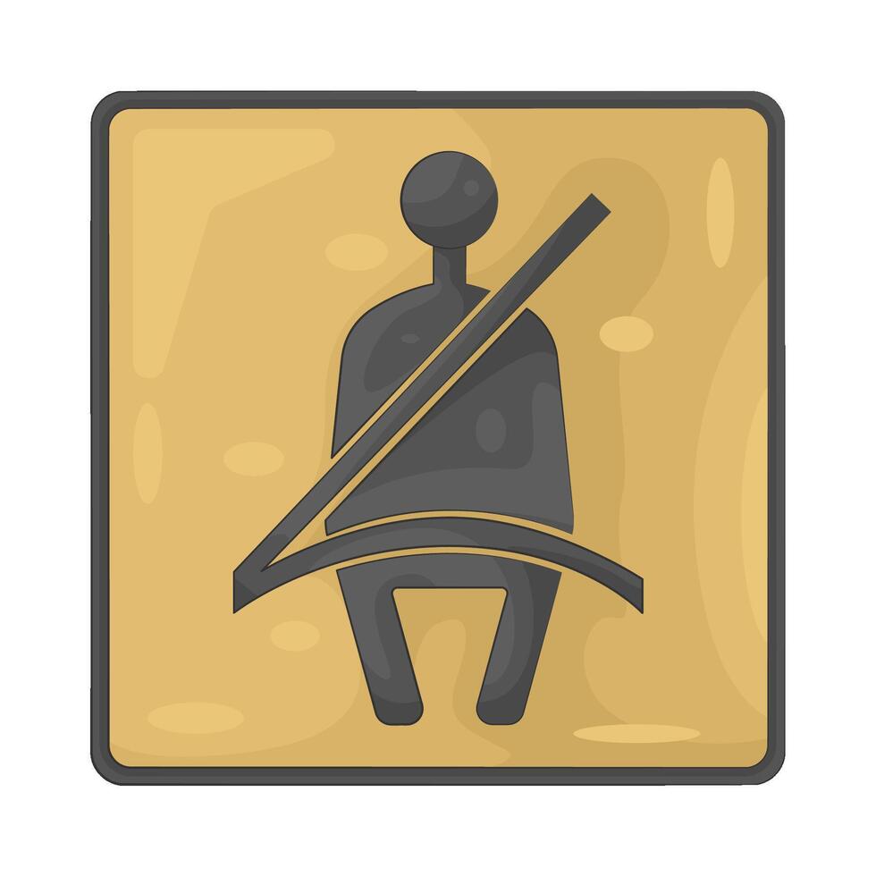 Illustration of Seatbelt Sign vector
