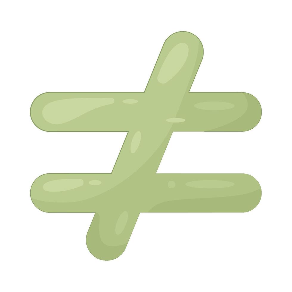 Illustration of not equal vector