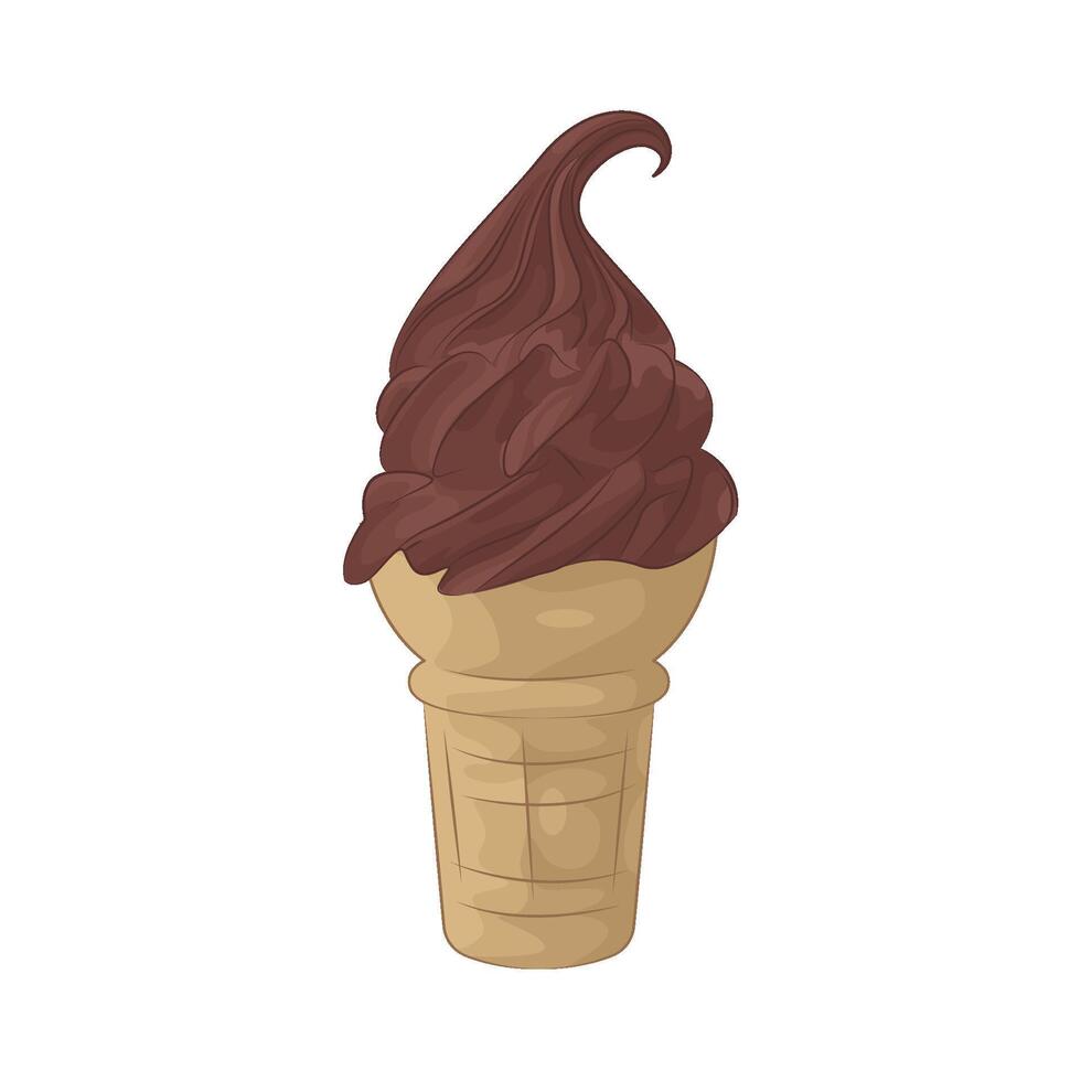 Illustration of ice cream cone vector