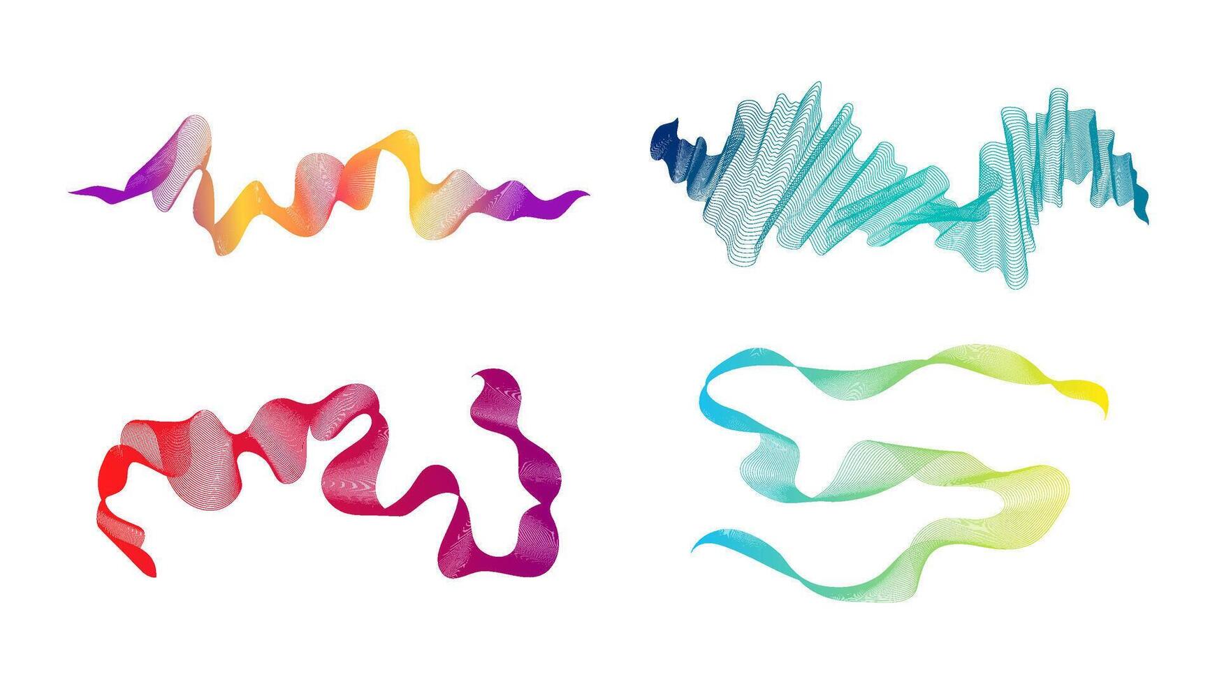 Abstract backdrop with wave gradient lines vector