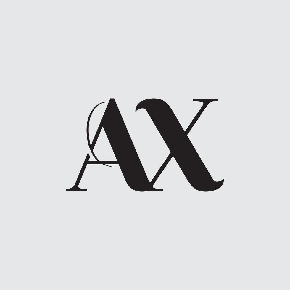 Initial letter logo design AX vector