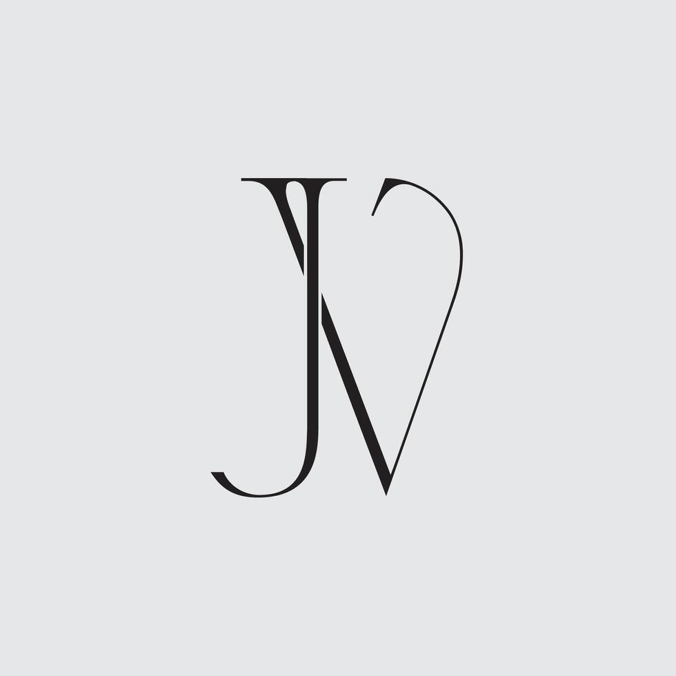 Initial letter logo design JV vector