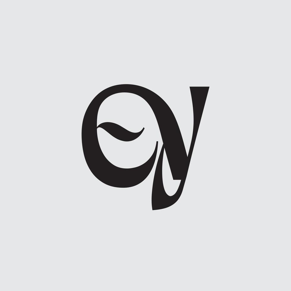Initial letter logo design EY vector