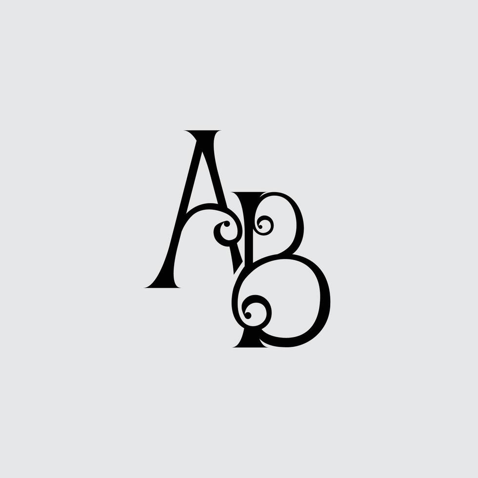 Initial letter logo design AB vector