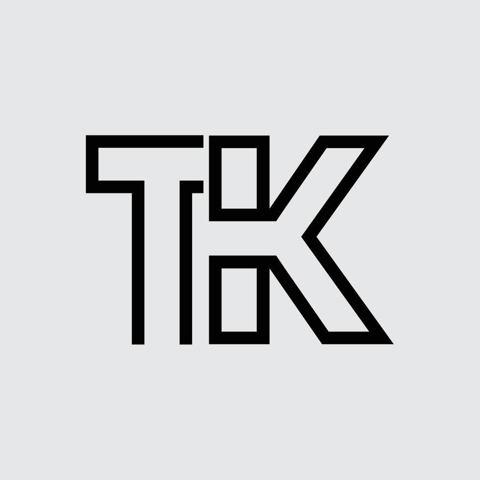 initial letter TK vector