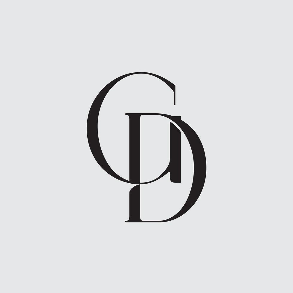 Initial letter logo design GD vector