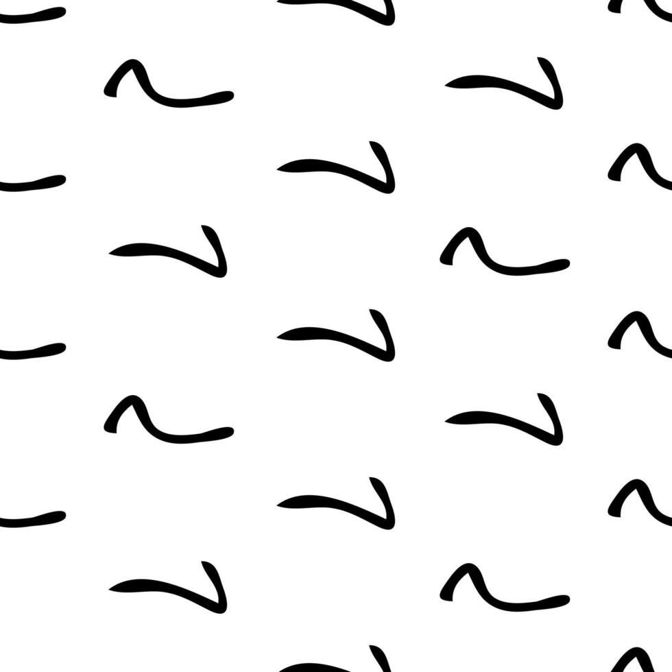 Seamless pattern with sketch squiggle vector