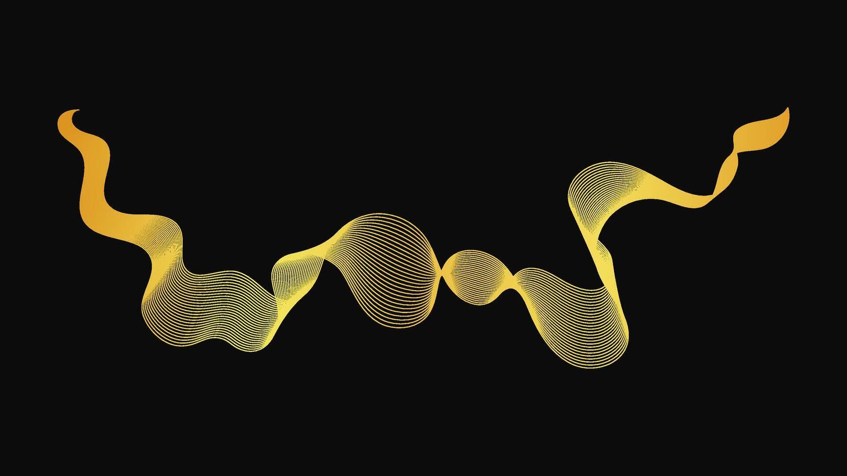 Abstract backdrop with luxury golden waves vector