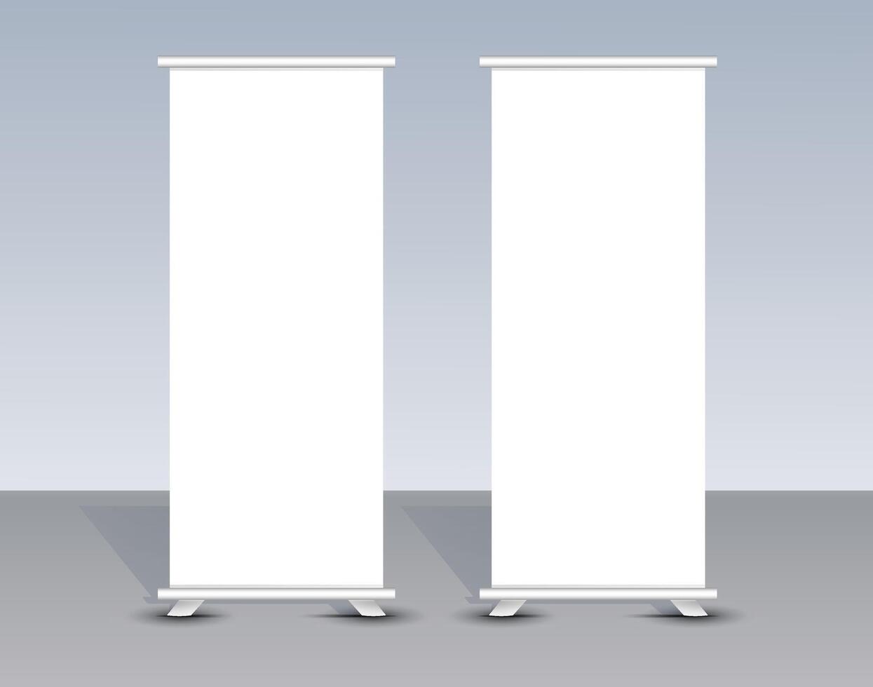 Modern and creative roll up banner mockup template design vector