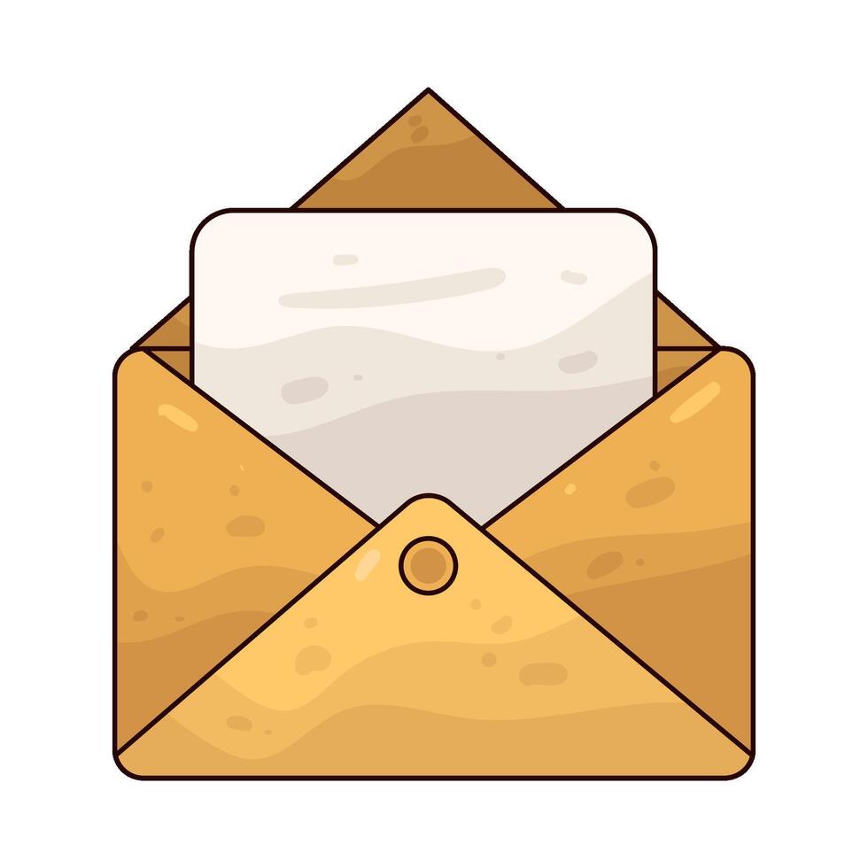 Illustration of Open Envelope vector