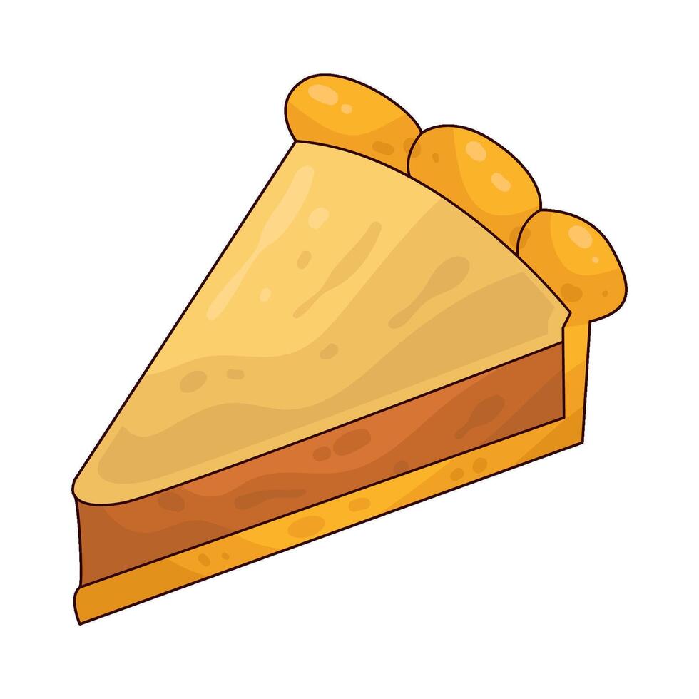 Illustration of pie slice vector