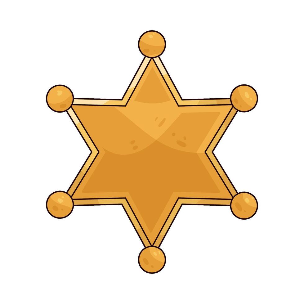 Illustration of sheriff badge vector