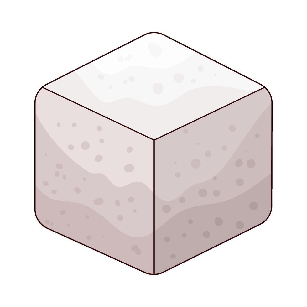 Illustration of sugar cube vector
