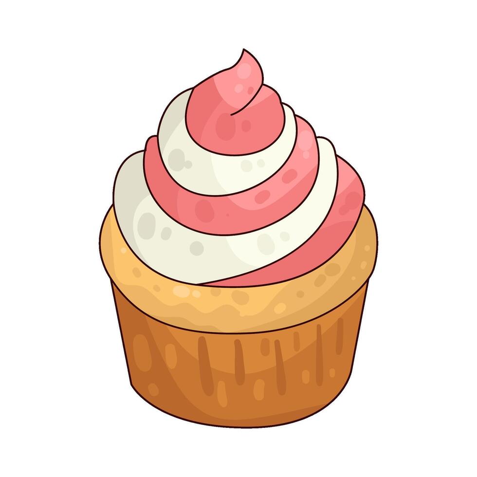 Illustration of cupcake vector