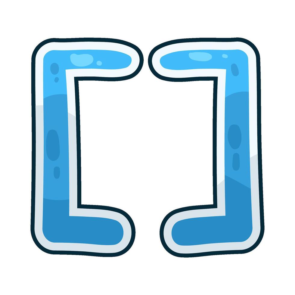 Illustration of square brackets vector