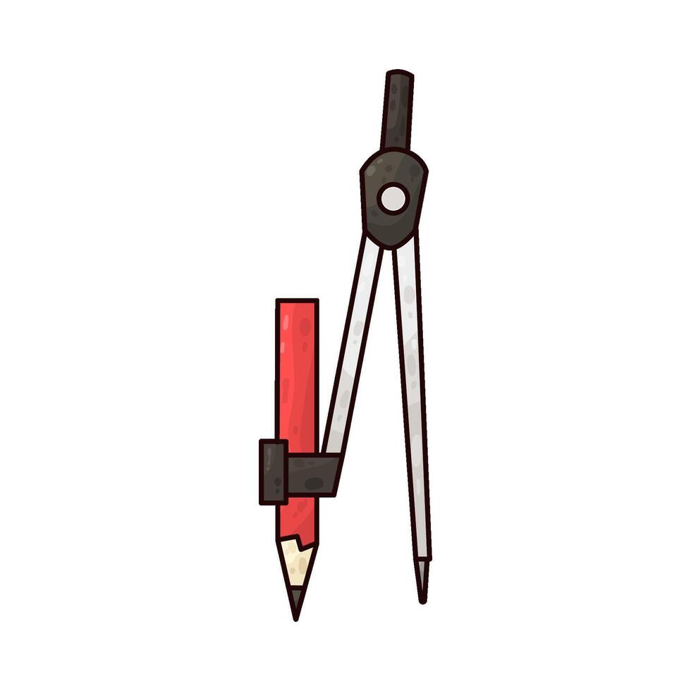 Illustration of compass tool vector