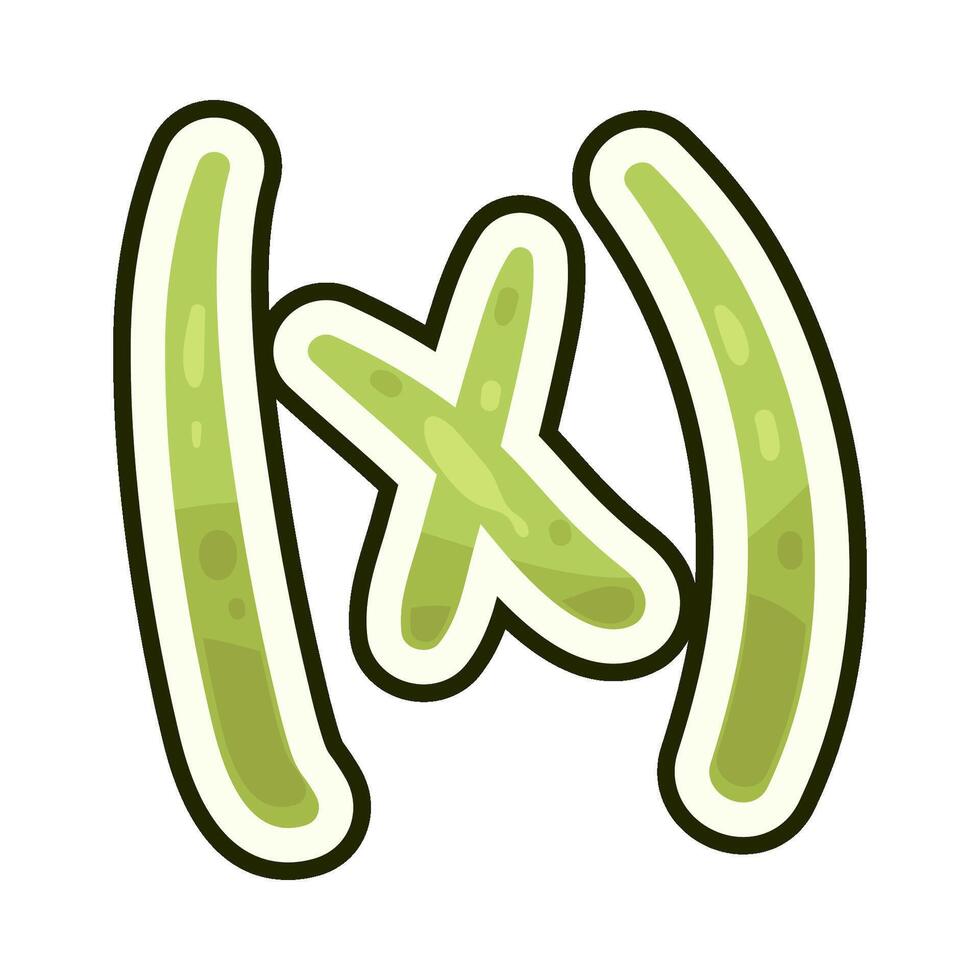 Illustration of x bar symbol vector