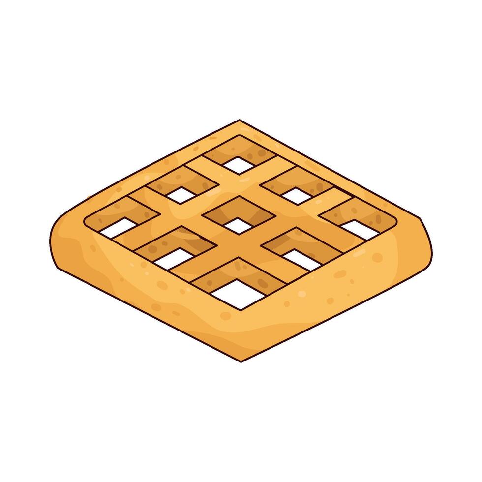 Illustration of waffle vector