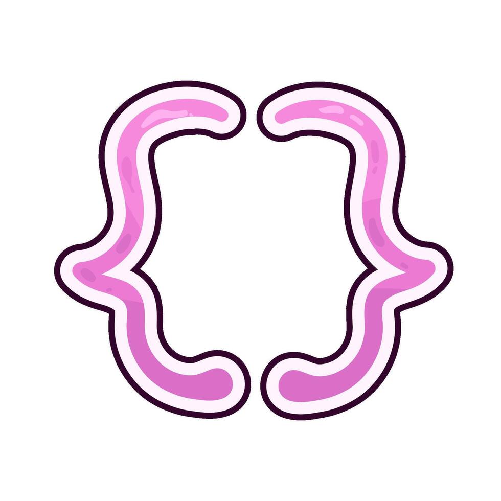Illustration of curly brackets vector