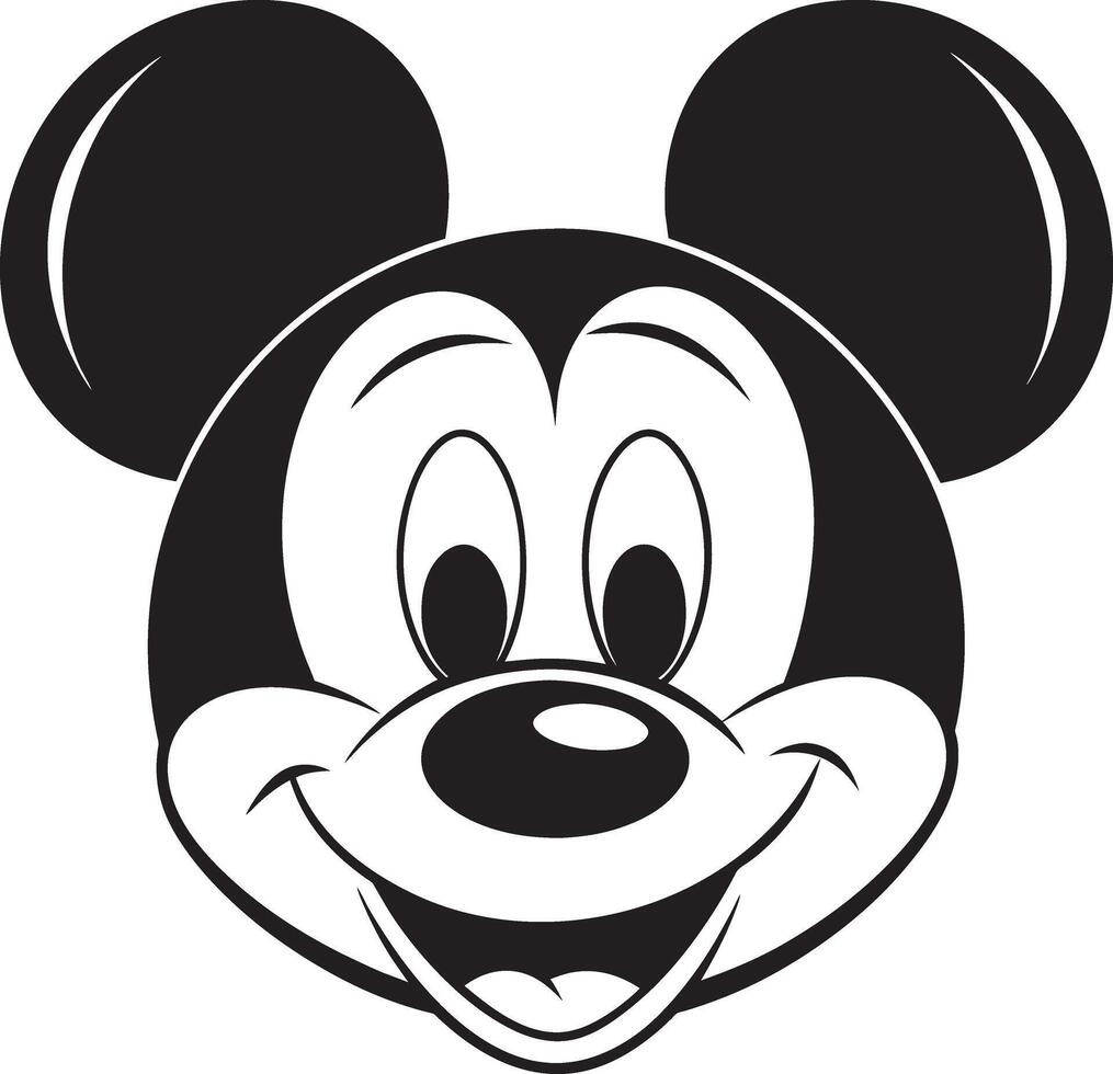 mickey mouse face coloring pages vector