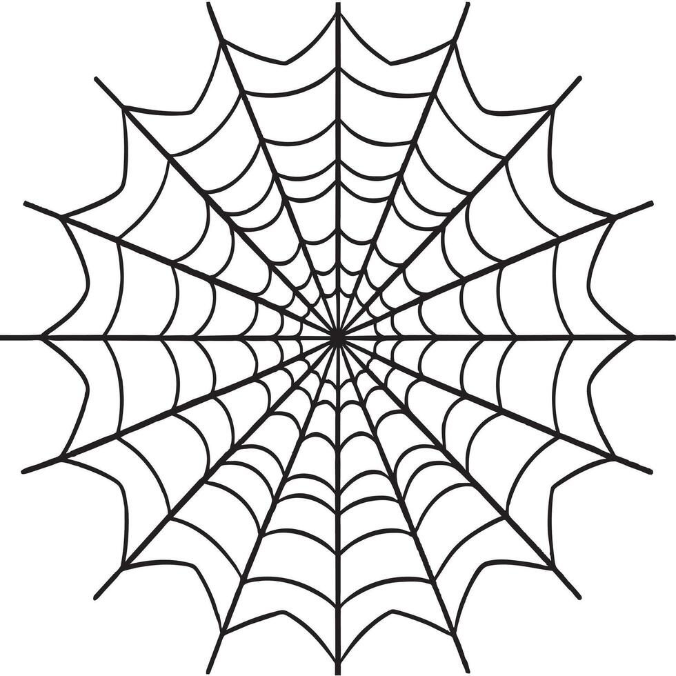 spider web coloring pages vector