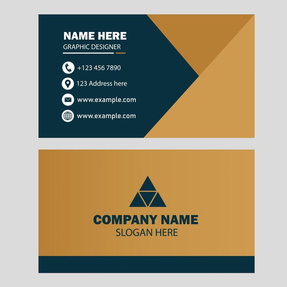 Minimal business card design vector