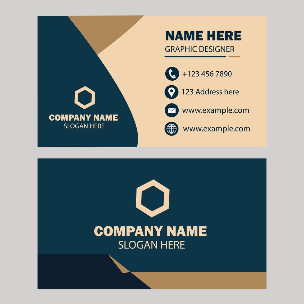 Unique business card design vector