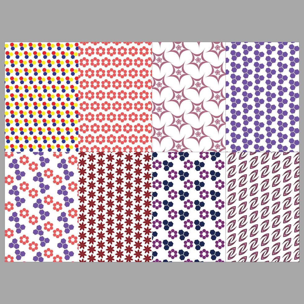 Seamless Pattern Set Design vector